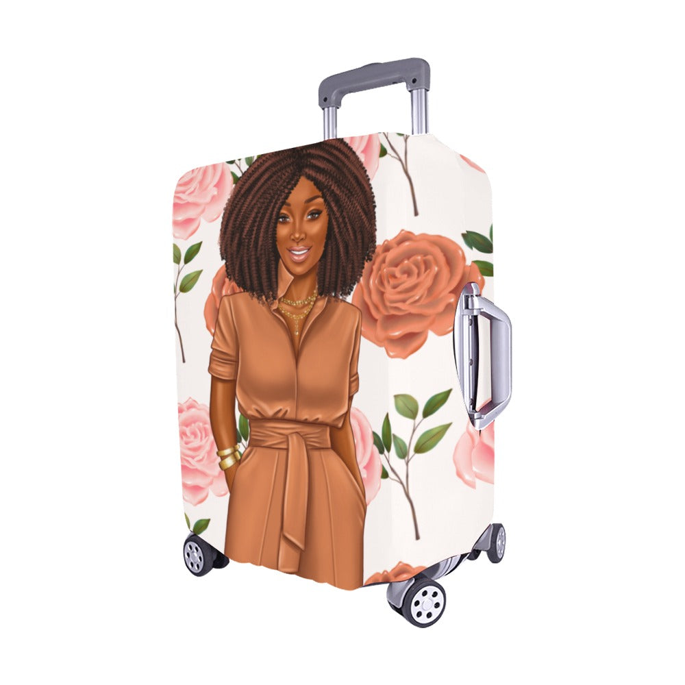 Melanin Rose Luggage Cover