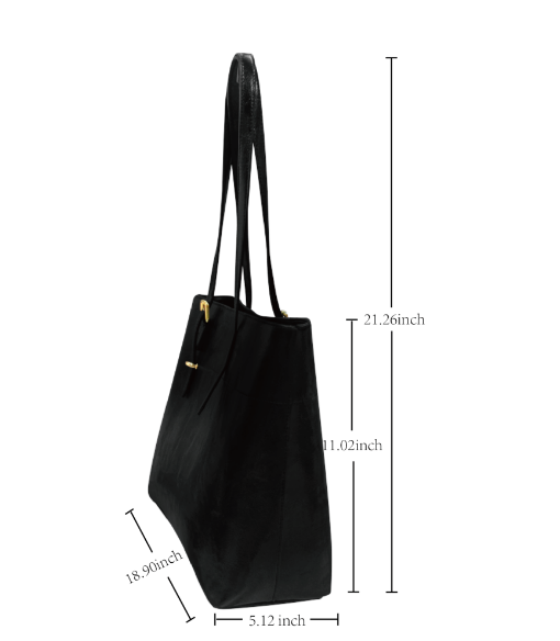 Black polka dot tote handbag