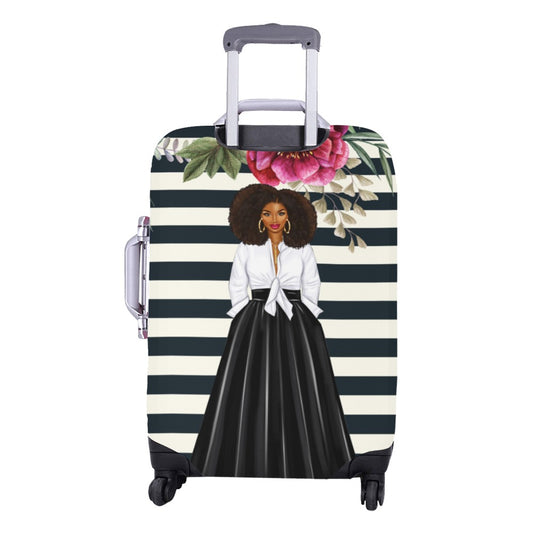 Elegant lady luggage cover