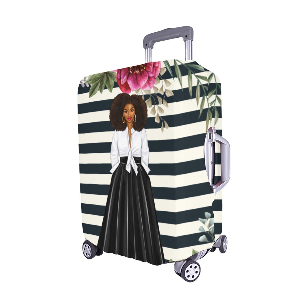 Elegant lady luggage cover