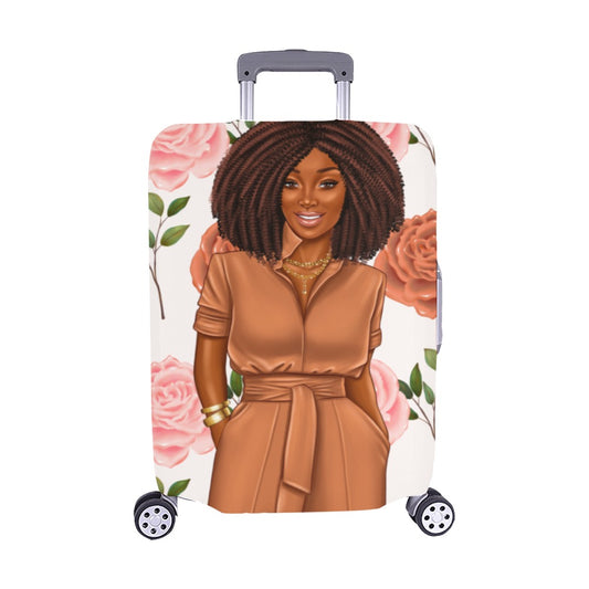 Melanin Rose Luggage Cover